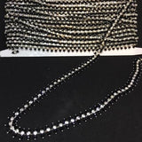 Bling on a Strand - black set in silver