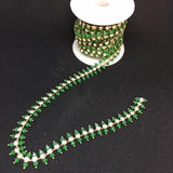 Bling Chain - green set in gold