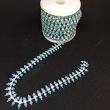Bling Chain - sky blue in silver
