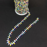 Bling Chain - variegated colours in silver