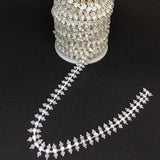 Bling Chain - white opaque set in silver