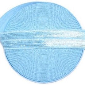 blue topaz Fold Over - Spandex Satin Binding