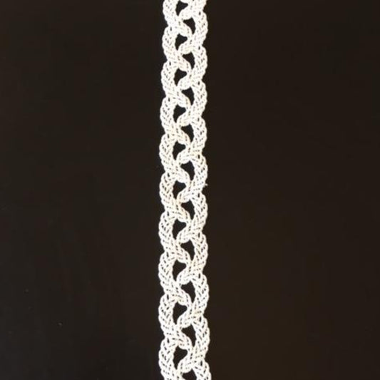 Lace Trim 37 - Chain Links White - AU - B Unique Millinery