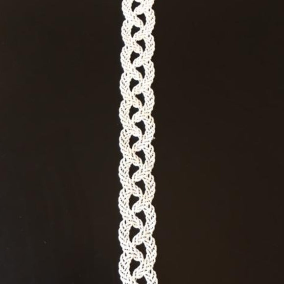 Lace Trim 37 - Chain Links White - AU - B Unique Millinery