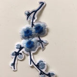 Appliques - cherry blossum fine med blue
