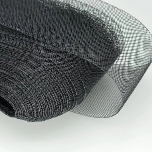 black 6" / 16cm Stiff Crinoline no Draw-String 