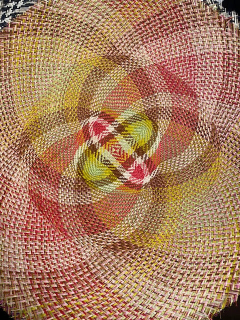 Buntal Mats - Swirls / Checkerboard - Large [23"]  - AU