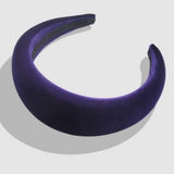 Velvet Padded Headbands - deep purple