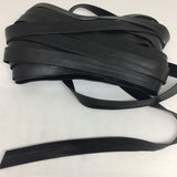 black 15mm Faux Leather Bias Tape
