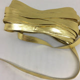 gold 15mm Faux Leather Bias Tape 