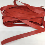 red Faux Leather Bias Tape