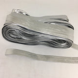 silver 15mm Faux Leather Bias Tape 