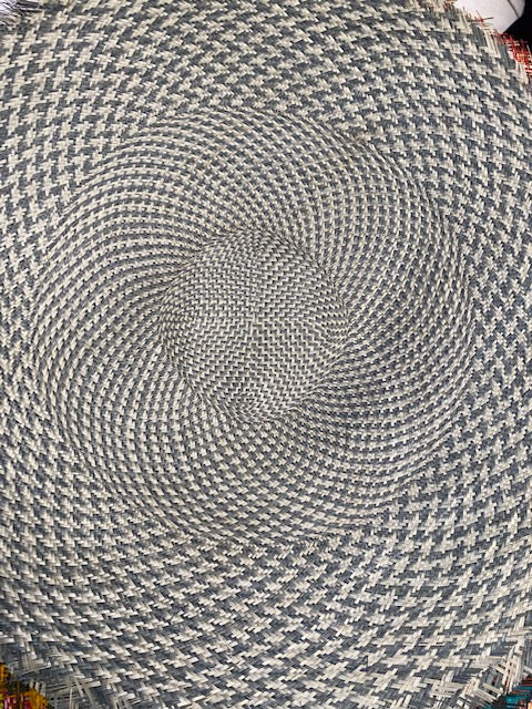 Buntal Mats - Swirls / Checkerboard - Large [23"]  - AU