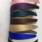 Satin Covered Wide Plastic Headbands 3cm - UK