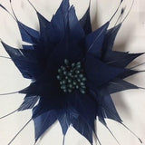 Spikey Feather Flower Minature (EF1099) navy