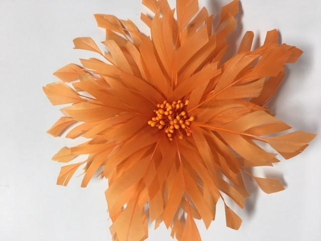Sculptured Goose Feather Flower (EF192) - AU - B Unique Millinery