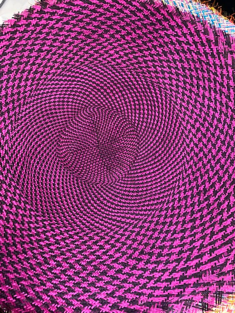 Buntal Mats - Swirls / Checkerboard - Large [23"]  - AU