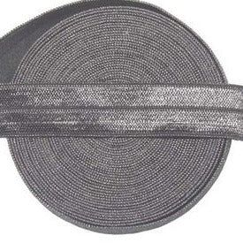 metal grey Fold Over - Spandex Satin Binding
