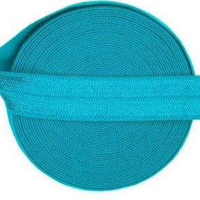 neon blue Fold Over - Spandex Satin Binding