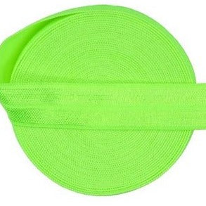 neon key lime Fold Over - Spandex Satin Binding
