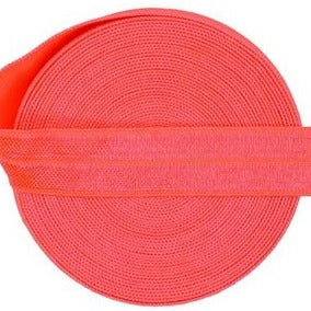 neon orange Fold Over - Spandex Satin Binding