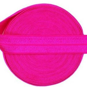 neon rose Fold Over - Spandex Satin Binding