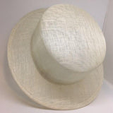 White New Style Sinamay Boater Hat Bases 