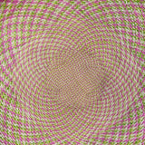 pink lime ivory checkerboard large patterned 23" buntal mat