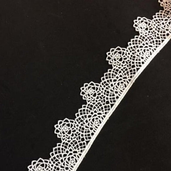 Lace Trim 09 - Raised Flower Trim - AU - B Unique Millinery