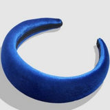 Velvet Padded Headbands - royal blue