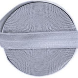 silver grey Fold Over - Spandex Satin Binding