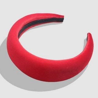 Velvet Padded Headbands - US - B Unique Millinery Strawberry Red