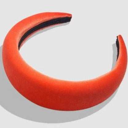 Velvet Padded Headbands - tangarine
