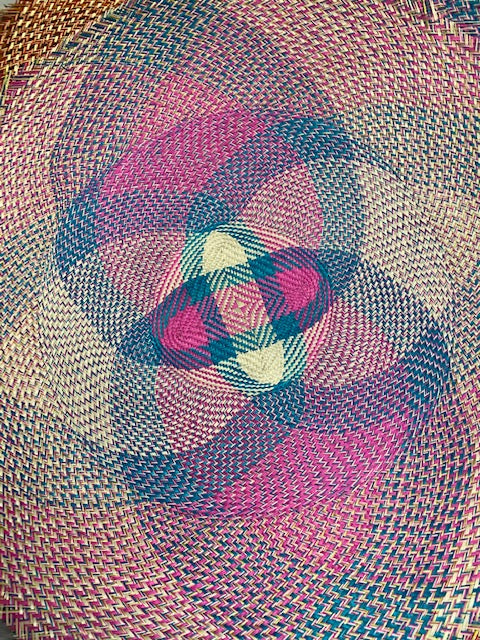 Buntal Mats - Swirls / Checkerboard - Large [23"]  - AU