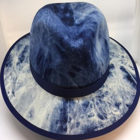 Trilby Shape Denim Hats - AU - B Unique Millinery