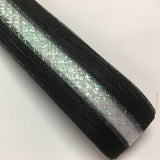 black 4cm Crinoline Braid with Shimmer Insert 