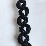 Braid Other - black double swirls