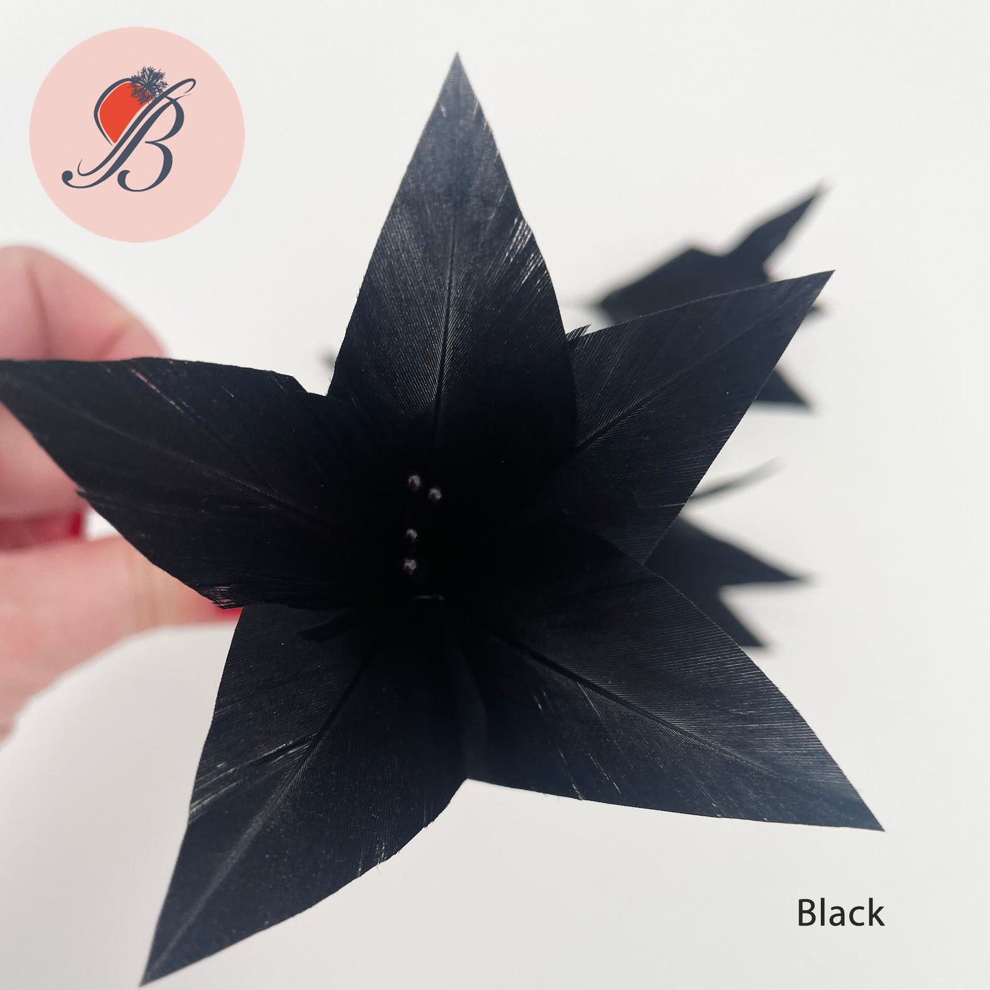 Small Goose Nagoire Feather Flower black