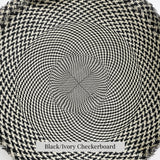 black / ivory checkerboard 20" buntal mat