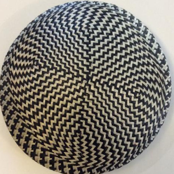Round Multi-Colour Checked Buntal [16cm] Bases - AU - B Unique Millinery