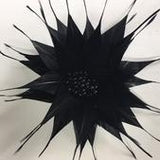 Spikey Feather Flower Minature (EF1099) black