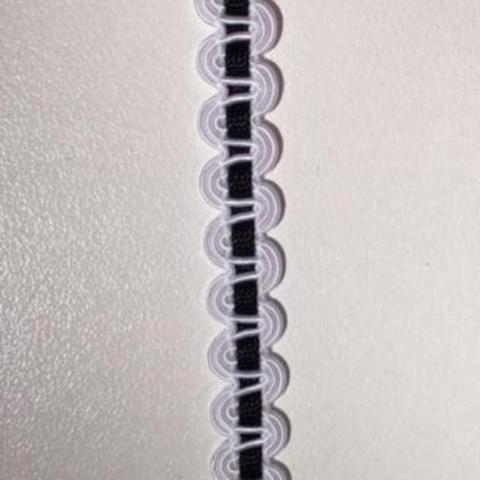 Braid Loops - black white double S loop