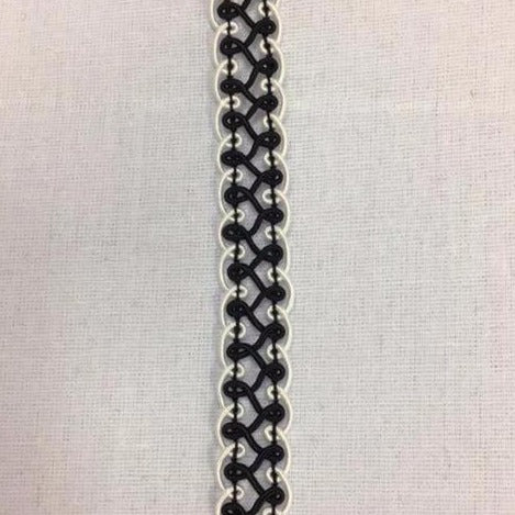 Braid Loops - braid white zig zag 