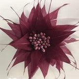 Spikey Feather Flower Minature (EF1099) burgundy