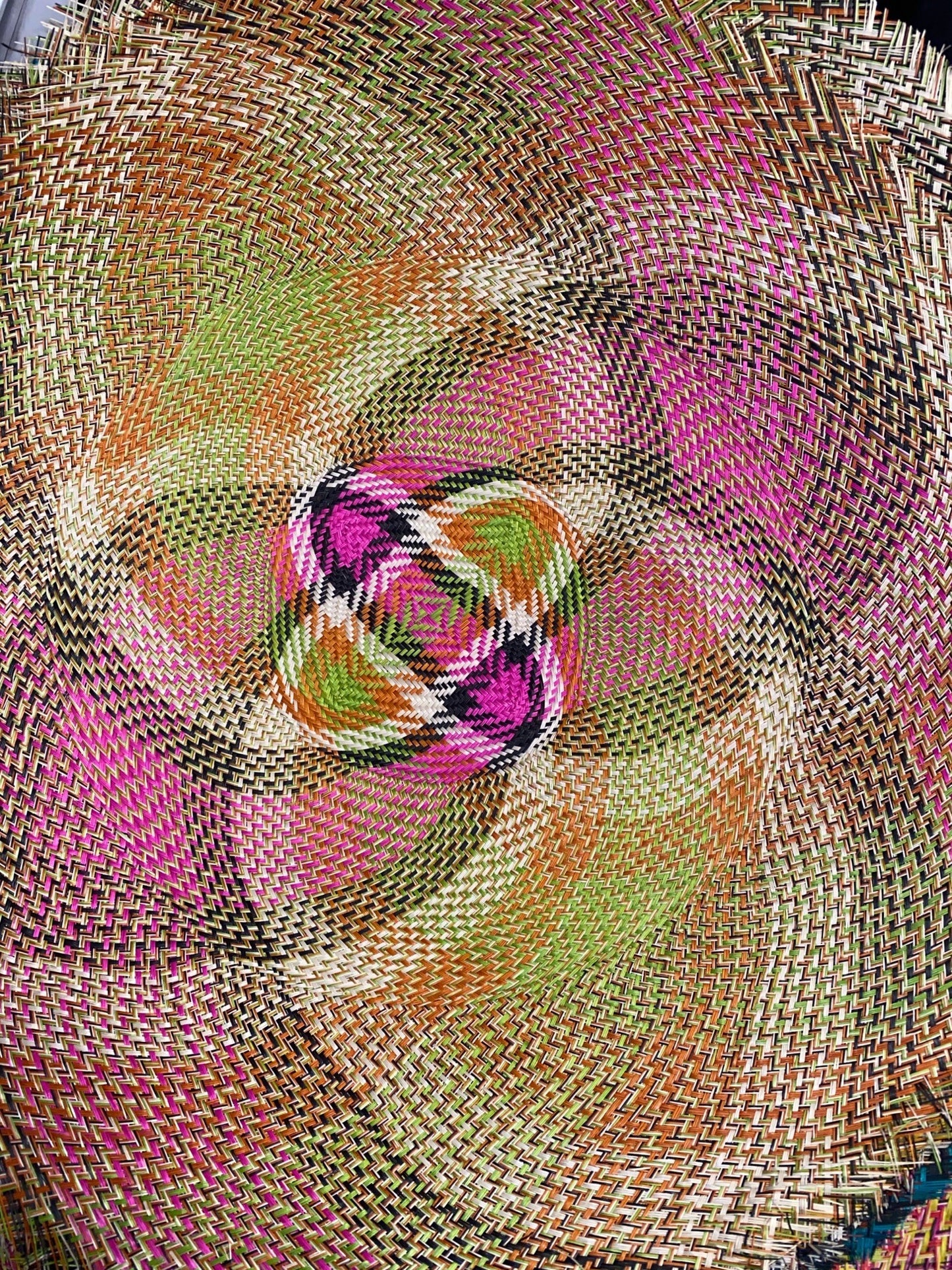 Buntal Mats - Swirls / Checkerboard - Large [23"]  - AU