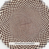 chocolate/ivory checkerboard 20" buntal mat
