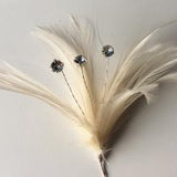 Small Diamontee Feather Mount Centres (FBN1610) - AU - B Unique Millinery