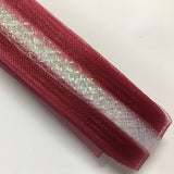 red 4cm Crinoline Braid with Shimmer Insert 