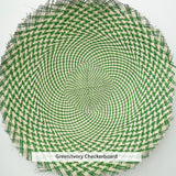 green/ivory checkerboard 20" buntal mat