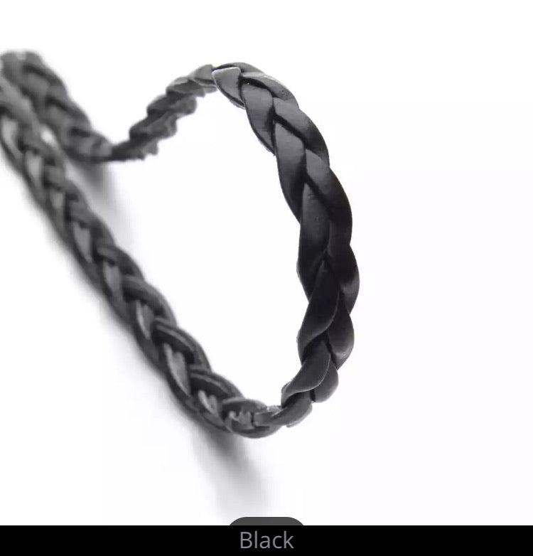 Plaited Leather Cord - AU